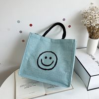 Women's Large Polyester Color Block Vintage Style Classic Style Square Open Tote Bag main image 2