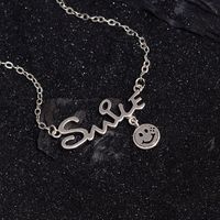 Simple Style Letter Smiley Face Copper Pendant Necklace main image 4