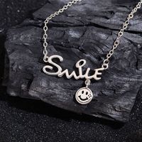 Simple Style Letter Smiley Face Copper Pendant Necklace sku image 1