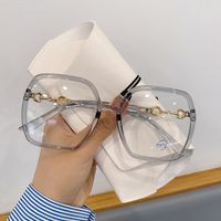 Simple Style Solid Color Resin Square Full Frame Optical Glasses sku image 4