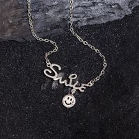 Simple Style Letter Smiley Face Copper Pendant Necklace main image 3
