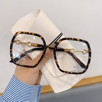 Simple Style Solid Color Resin Square Full Frame Optical Glasses sku image 5