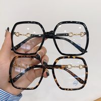 Simple Style Solid Color Resin Square Full Frame Optical Glasses main image 2