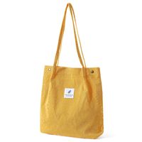 Women's Fashion Solid Color Corduroy Shopping Bags sku image 10
