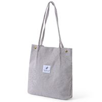 Women's Fashion Solid Color Corduroy Shopping Bags sku image 13