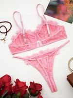 Women's Lady Sexy Solid Color Sexy Lingerie Sets Indoor Home Date Wireless Bra Mid Waist Briefs Sexy Lingerie main image 4
