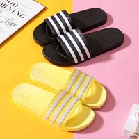 Unisex Casual Letter Stripe Solid Color Round Toe Slides Slippers main image 4