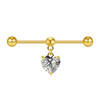 1 Piece Casual Elegant Tropical Heart Shape Bow Knot Plating Inlay Stainless Steel Alloy Copper Rhinestones Zircon Gold Plated Ear Studs main image 8