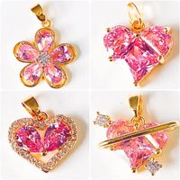1 Piece Sweet Heart Shape Crown Flower Copper Plating Inlay Jewelry Accessories main image 4