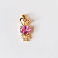 1 Piece Sweet Heart Shape Crown Flower Copper Plating Inlay Jewelry Accessories sku image 11