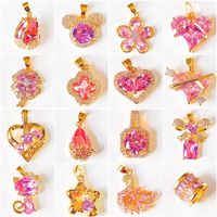 1 Piece Sweet Heart Shape Crown Flower Copper Plating Inlay Jewelry Accessories main image 1