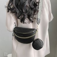 Women's Vintage Style Solid Color Pu Leather Waist Bags main image 6