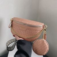 Women's Vintage Style Solid Color Pu Leather Waist Bags main image 2