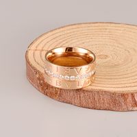 Frau Einfacher Stil Geometrisch Titan Stahl Ringe Diamant Zirkon Edelstahl Ringe sku image 3