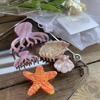 Women's Vacation Beach Starfish Conch Shell Acetic Acid Sheets Hair Claws main image 5