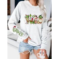 Women's Hoodies Long Sleeve Printing Streetwear Cartoon Letter Monster main image 6