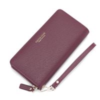 Women's Solid Color Pu Leather Zipper Wallets main image 2