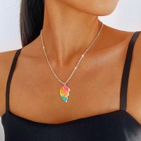 Cute Sweet Letter Heart Shape Alloy Magnetic Women's Pendant Necklace main image 3
