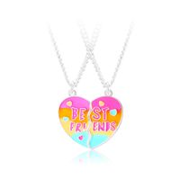 Cute Sweet Letter Heart Shape Alloy Magnetic Women's Pendant Necklace main image 4
