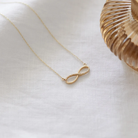 Copper Gold Plated Simple Style Infinity Pendant Necklace main image 4