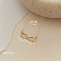 Copper Gold Plated Simple Style Infinity Pendant Necklace main image 2