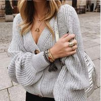 Women's Long Sleeve Rib-knit Casual Fashion Solid Color sku image 10