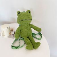 Small Plush Cute Frog Plush Bag Crossbody Bag sku image 2