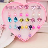 Children's Earrings Without Pierced Ear Clips Ballet Girls Earrings Ring Set main image 1