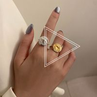 Simple Style Geometric Silver Plated Plating Women's Open Ring 1 Piece sku image 20