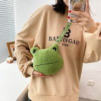 Small Plush Cute Frog Plush Bag Crossbody Bag sku image 1