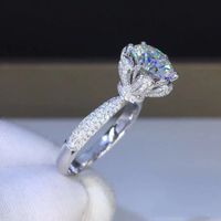 Retro Moissan Diamond Copper Ring Wholesale main image 3