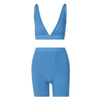 Women's Casual Solid Color Chemical Fiber Blend Spandex Polyester Patchwork Backless Tracksuit main image 2