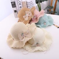 Summer New Bow Lace Straw Hat Bag Suit Cute Princess Girl Travel Sun Hat Wholesale main image 3