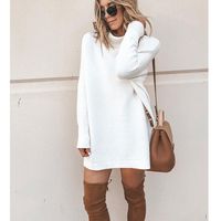 New Casual Long Sleeve Round Neck Dress sku image 3