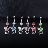 Piercing Jewelry Diamond Rabbit Belly Ring Multi-color Navel Stud main image 2