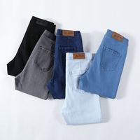 2022 Neue Europäische Und Amerikanische Retro Slim Fit Und Dünne Elastische Tasche Hüftdünne Weiche Jeans Damenbekleidung main image 6