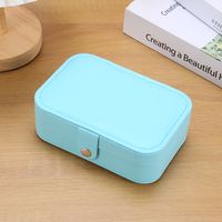 Fashion Solid Color Pu Leather Jewelry Boxes sku image 6