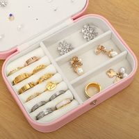 Fashion Solid Color Pu Leather Jewelry Boxes main image 4