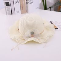 Summer New Bow Lace Straw Hat Bag Suit Cute Princess Girl Travel Sun Hat Wholesale sku image 8