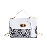 Women's Medium Pu Leather Snakeskin Fashion Square Lock Clasp Crossbody Bag main image 4