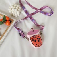 Girl's Mini Rubber Cartoon Cute Zipper Crossbody Bag sku image 2