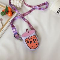 Girl's Mini Rubber Cartoon Cute Zipper Crossbody Bag sku image 1