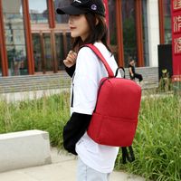 Unisex Small Oxford Cloth Solid Color Fashion Square Zipper Functional Backpack main image 5