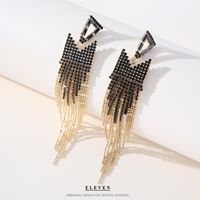 Fashion Tassel Copper Plating Inlay Artificial Diamond Pearl Drop Earrings 1 Pair sku image 14