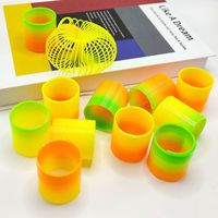 Funny Children's Colorful Spring Coil Rainbow Elastic Force Circle Toy sku image 2
