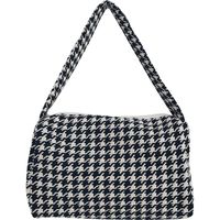 Women's Small Polyester Houndstooth Fashion Cylindrical Zipper Underarm Bag main image 3