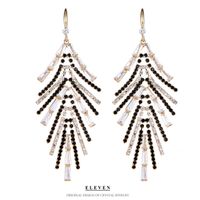 Fashion Tassel Copper Plating Inlay Artificial Diamond Pearl Drop Earrings 1 Pair main image 2