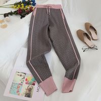 Women's Casual Spiral Stripe Knitted Fabric Rib-knit Pants Sets main image 8