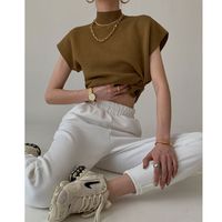 Women's Blouse Short Sleeve T-shirts Fashion Solid Color main image 7