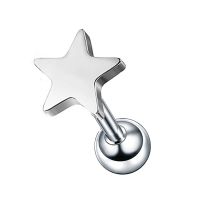 Fashion Rabbit Star Stainless Steel Plating Ear Studs 1 Piece main image 4